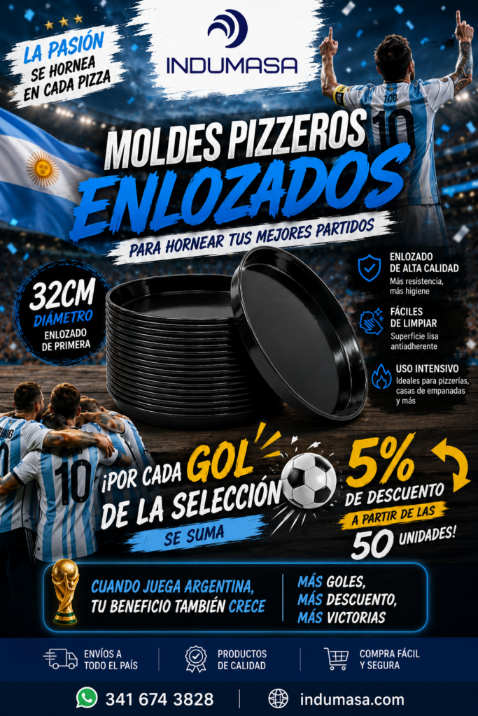 promo mundial descuelto gol argentina molde pizero enlozado