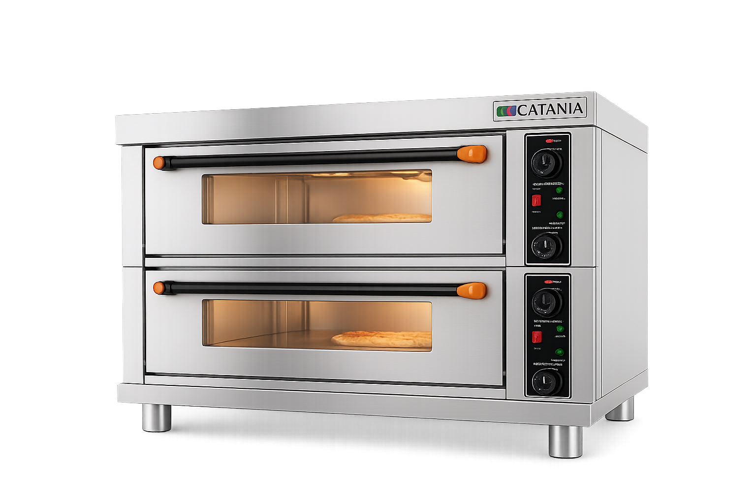 horno de piso refractario de 2 camaras para 2 bandejas