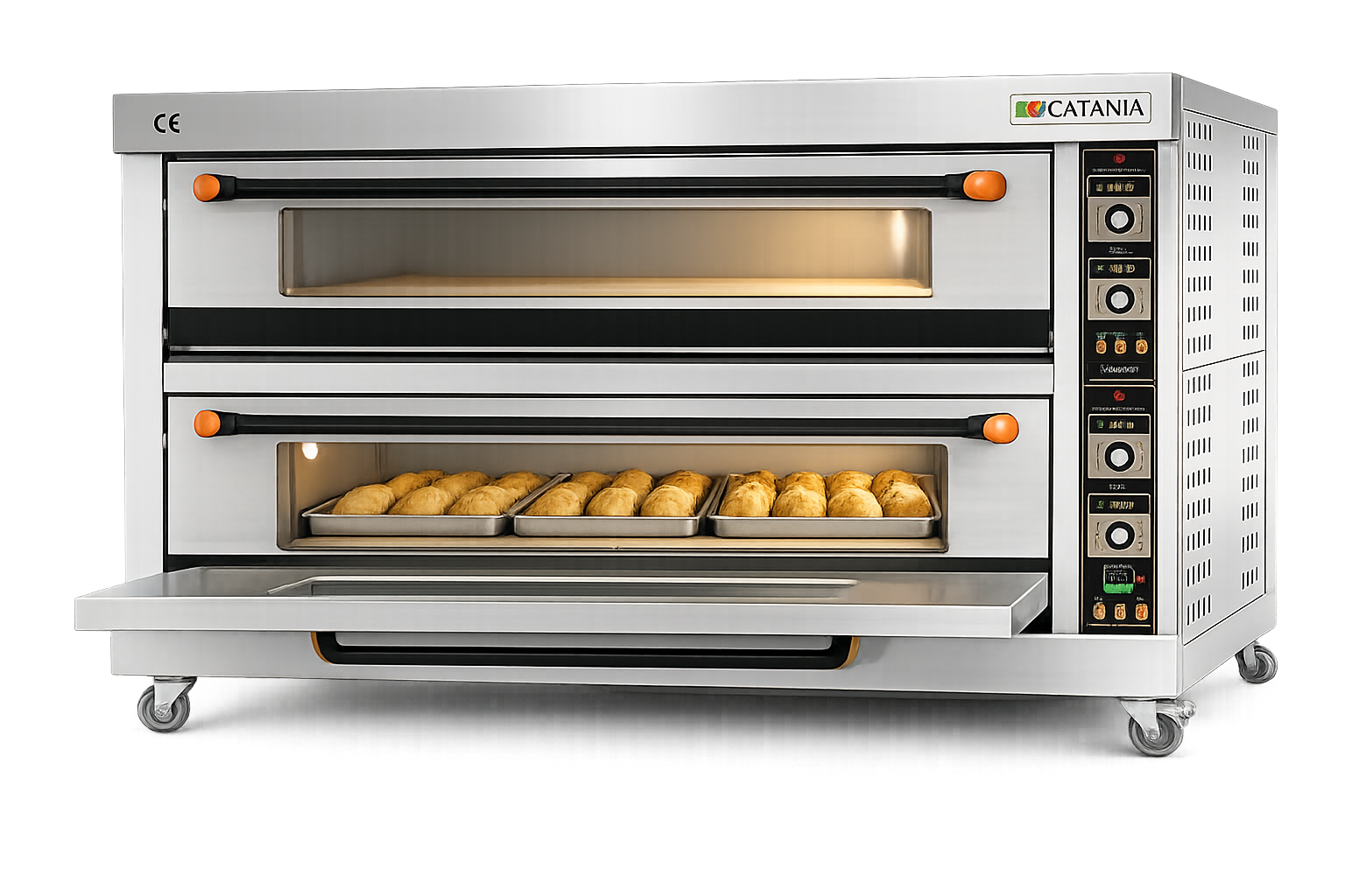 horno de piso refractario de 2 camaras y 6 bandejas