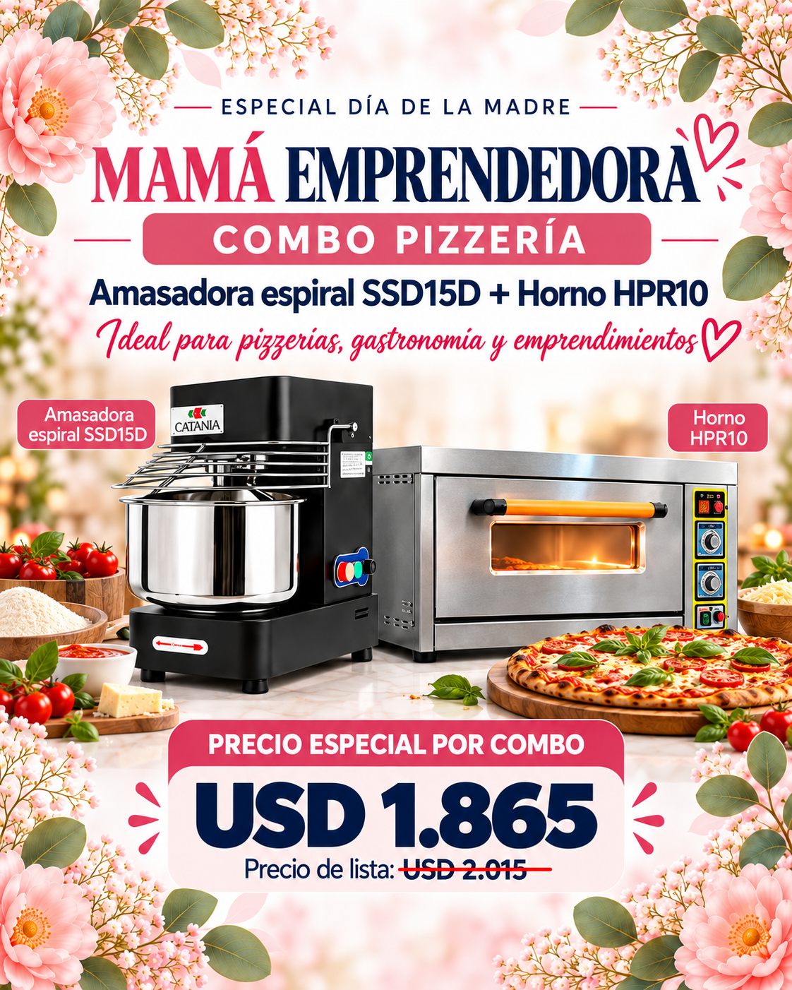 promo dia de la mmadre pizzeria